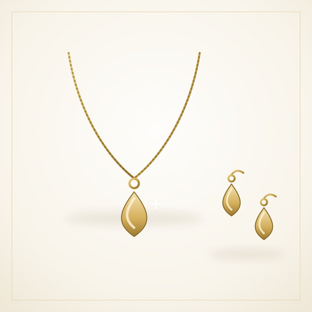 Conjunto Colar e Brinco Gota